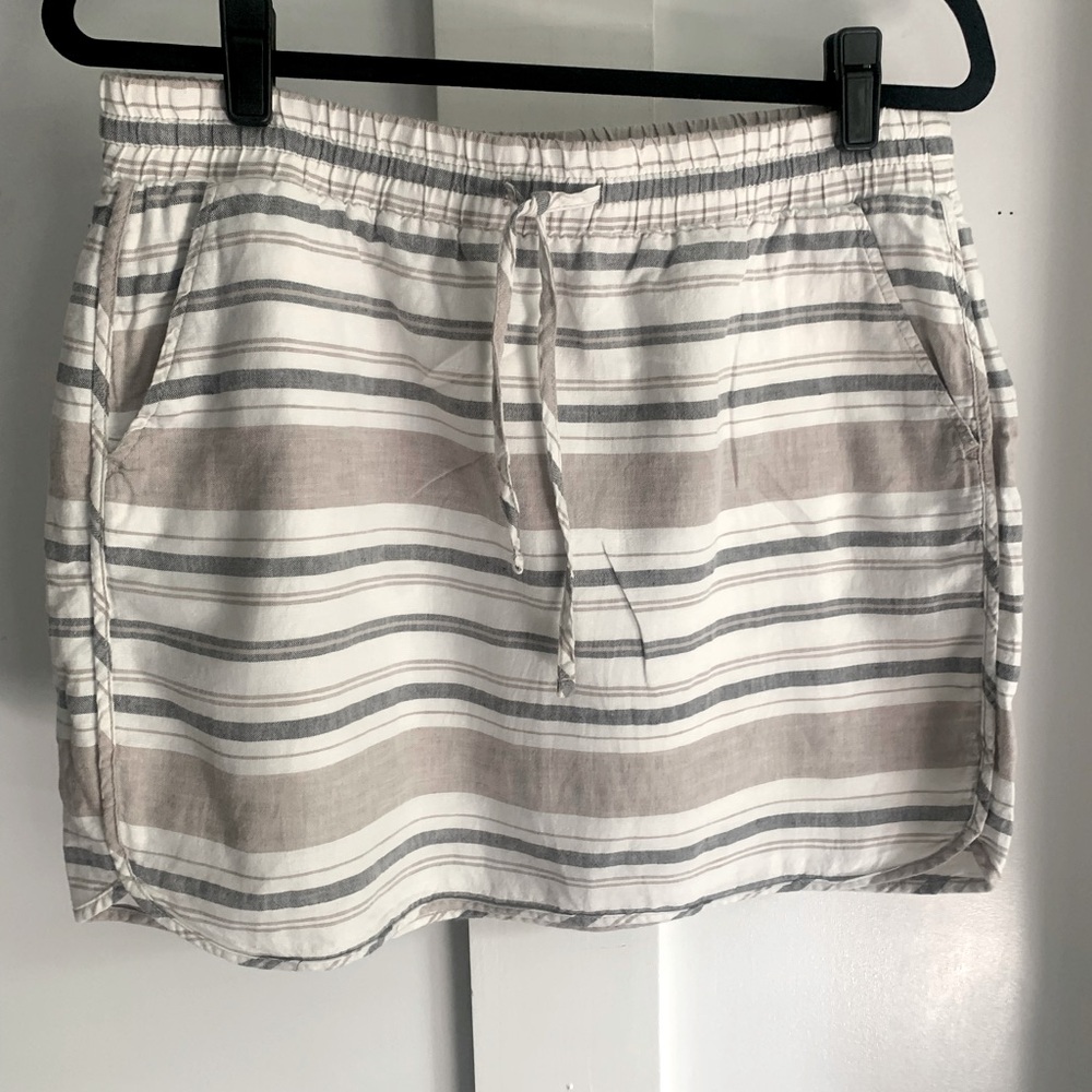 GAP Linen Cotton Blend Short Summer Skirt Casual Drawstring Pockets Women’s M